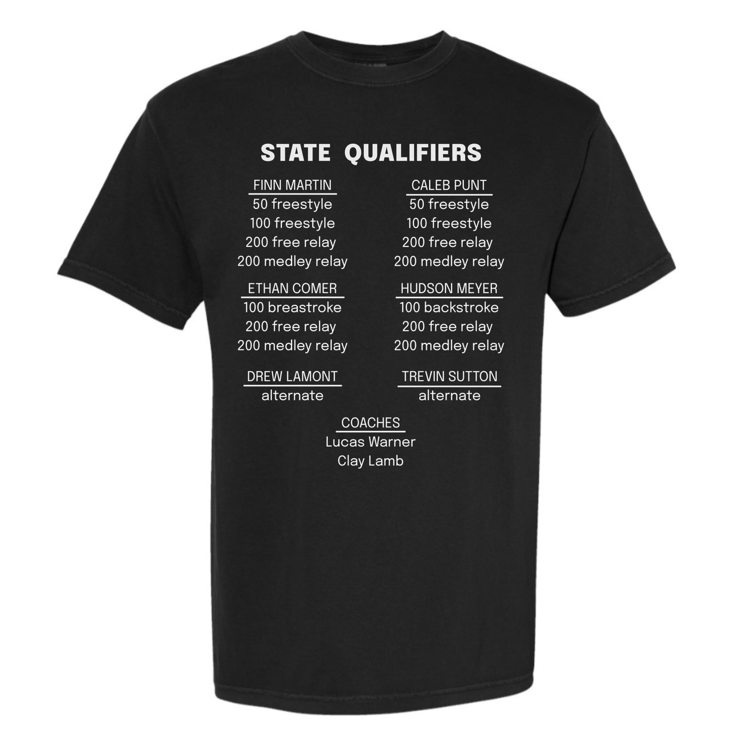 Newton Swimming State Shirts
