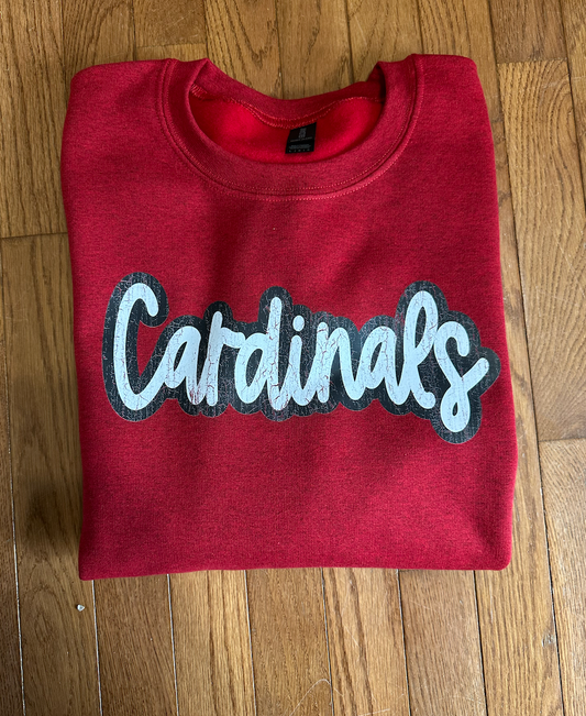 Cardinals Cursive Grunge